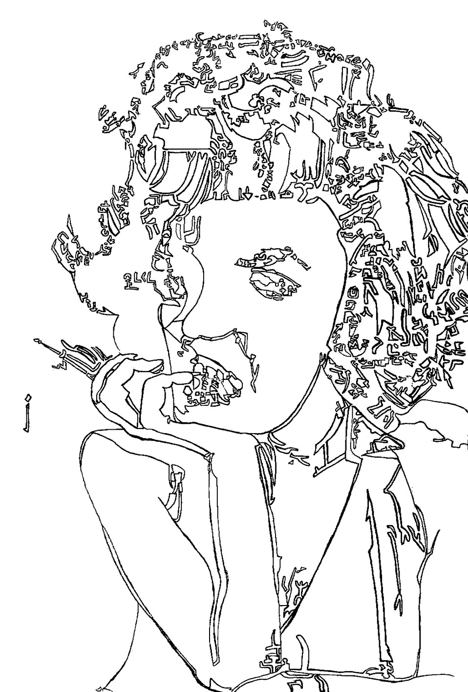 [Works]raitoさんによるマリリン・モンローを描いた線画