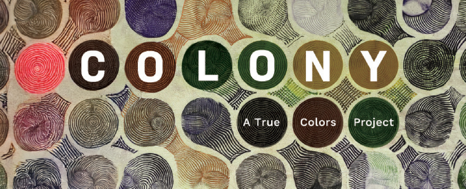 プロジェクトメイン画像　「COLONY」の文字が大きく全面にある